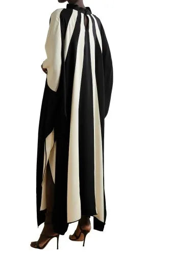 Alexa Zebra Printed Kaftan -Black